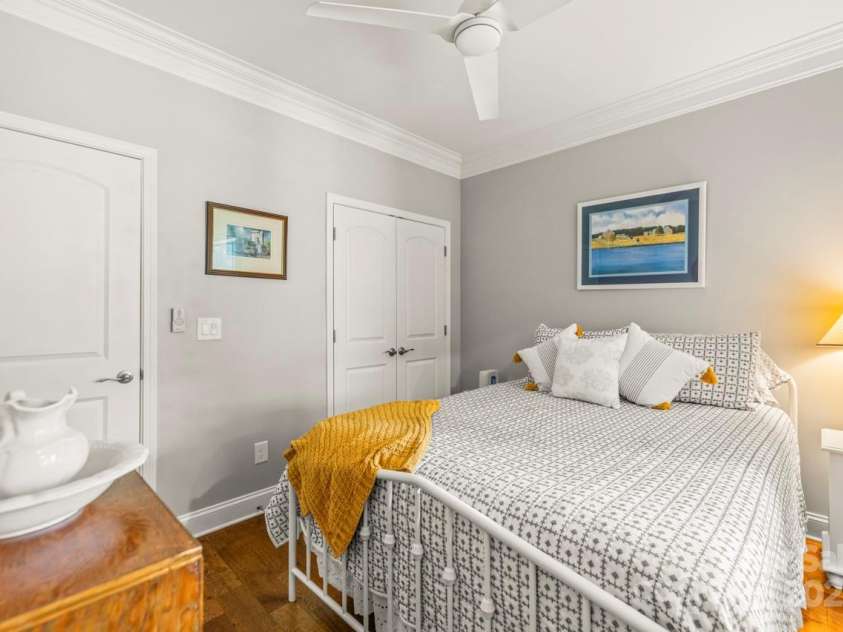 1150 Golden Hill Lane, Denver, NC 28037.  MLS# CAR4278089, YatesRealty ID 25650. Bedroom 3 features a ceiling fan and neutral paint