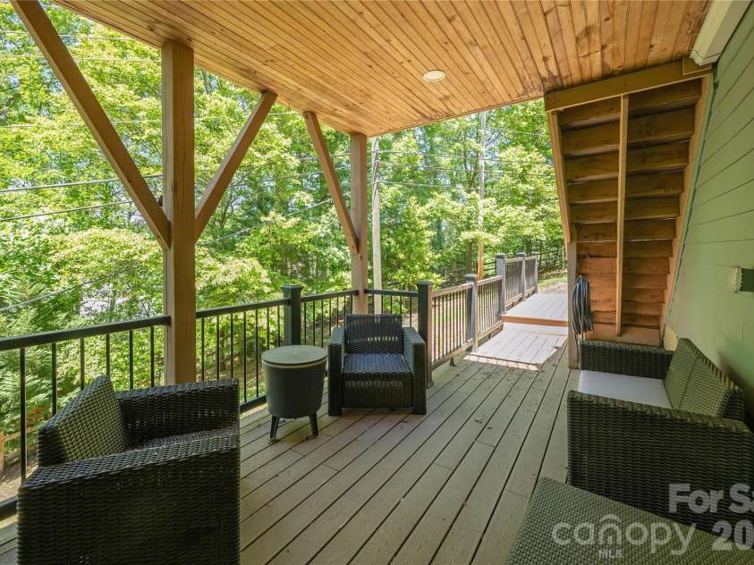 5 Hoolet Court, Biltmore Lake, NC 28715.  MLS# CAR4372678, YatesRealty ID 25665. Lower deck