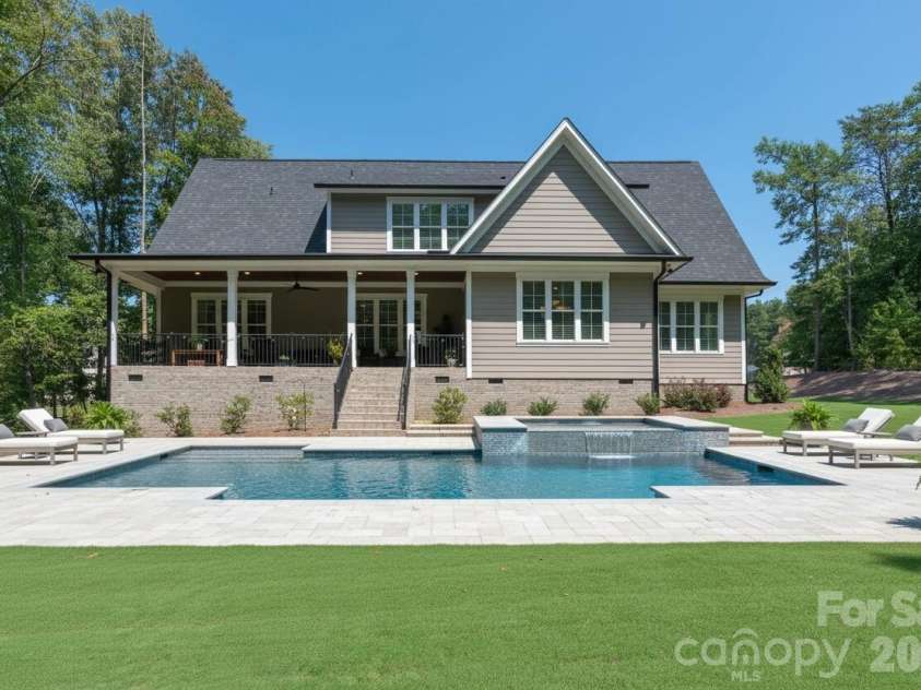 859 Irish Creek Drive, Landis, NC 28088.  MLS# CAR4370059, YatesRealty ID 25668. Rendering with a pool added