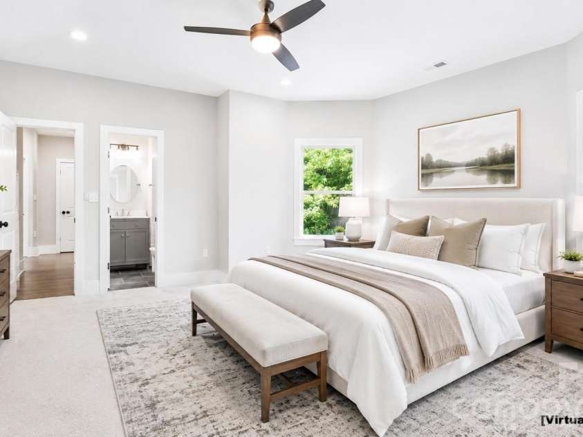 211 Tournament Drive, Concord, NC 28025.  MLS# CAR4377348, YatesRealty ID 25690. 2ns Primary Bedroom in Upper Level (Virtually Staged)