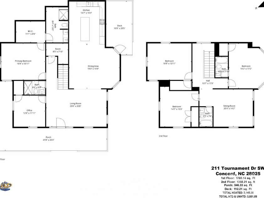 211 Tournament Drive, Concord, NC 28025.  MLS# CAR4377348, YatesRealty ID 25690. 