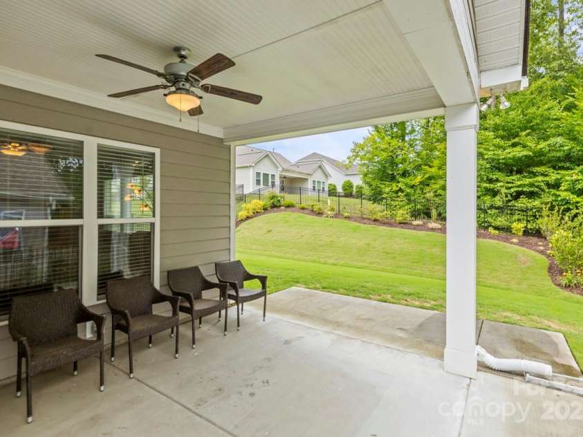 219 Broadleaf Drive, Denver, NC 28037.  MLS# CAR4265284, YatesRealty ID 25691. Entertain on the covered rear patio with ceiling fan