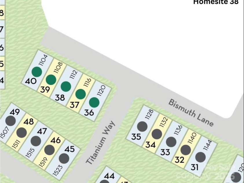 1112 Bismuth Lane, Charlotte, NC 28211.  MLS# CAR4251483, YatesRealty ID 25698. Homesite 38