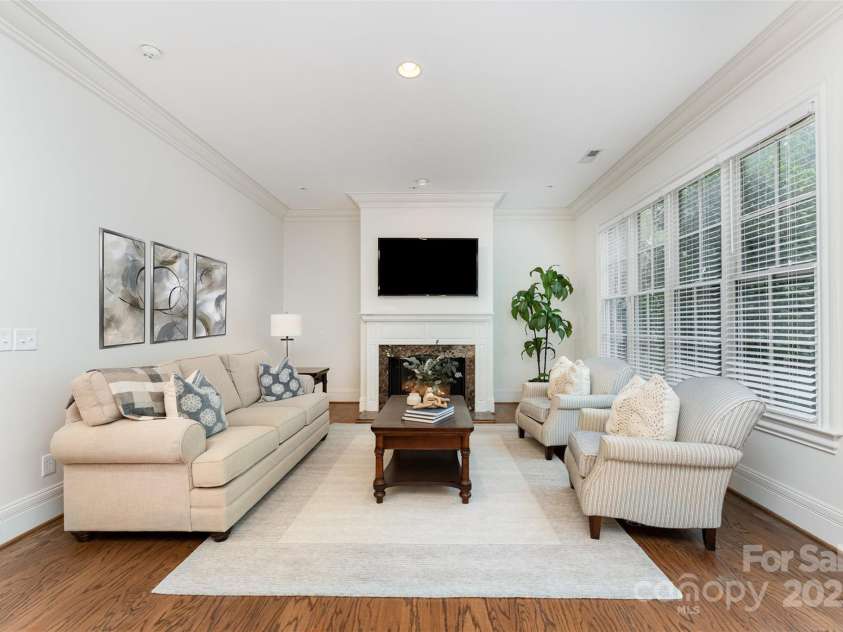 6411 Aldworth Lane, Charlotte, NC 28226.  MLS# CAR4287812, YatesRealty ID 25699. Gas fireplace and pre-wired for surround sound