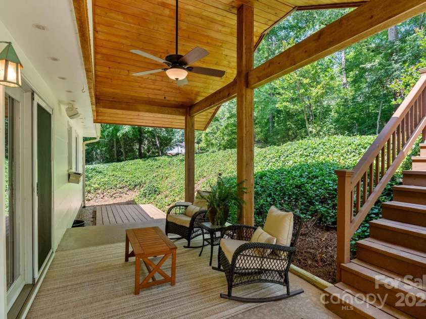 10 Daniel Lane, Black Mountain, NC 28711.  MLS# CAR4274400, YatesRealty ID 25738. Spacious Covered Patio