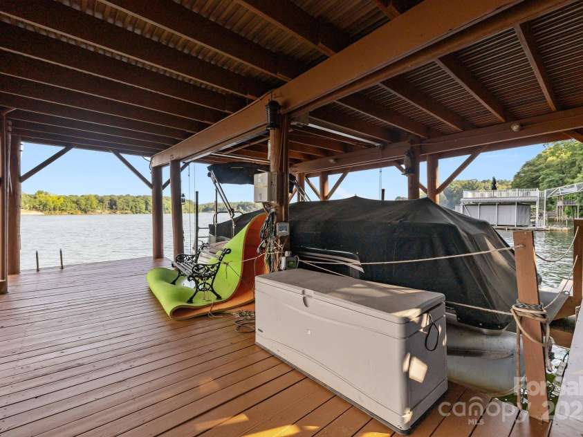 10108 Saw Mill Road, Charlotte, NC 28278.  MLS# CAR4268919, YatesRealty ID 25740. Lower dock and boat lift