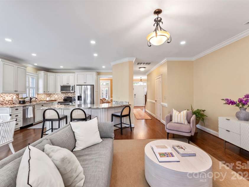 108 Forrester Avenue, Belmont, NC 28012.  MLS# CAR4265770, YatesRealty ID 25744. Living room hardwood floors are simply amazing!