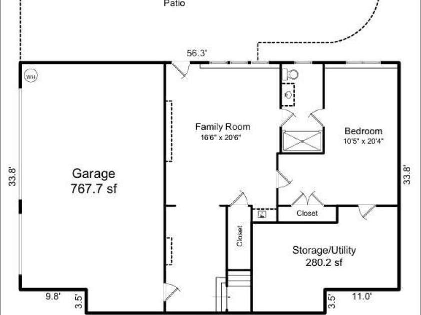 9012 Arrington Manor Place, Charlotte, NC 28277.  MLS# CAR4278027, YatesRealty ID 25745. Finished Basement