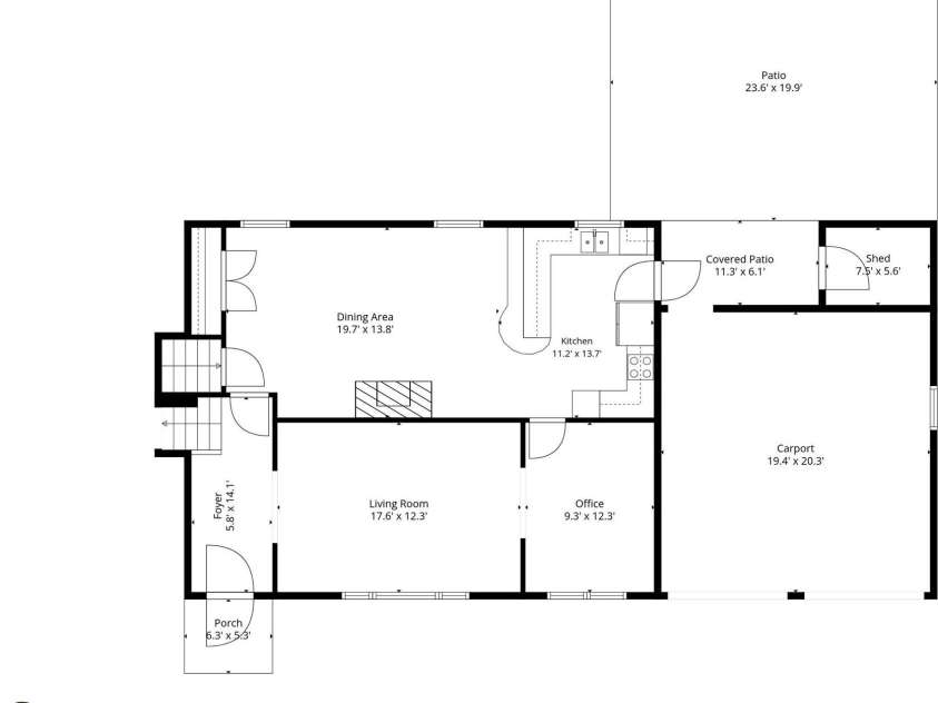 72 McEntire Road, Tryon, NC 28782.  MLS# CAR4411835, YatesRealty ID 25759. Main Level