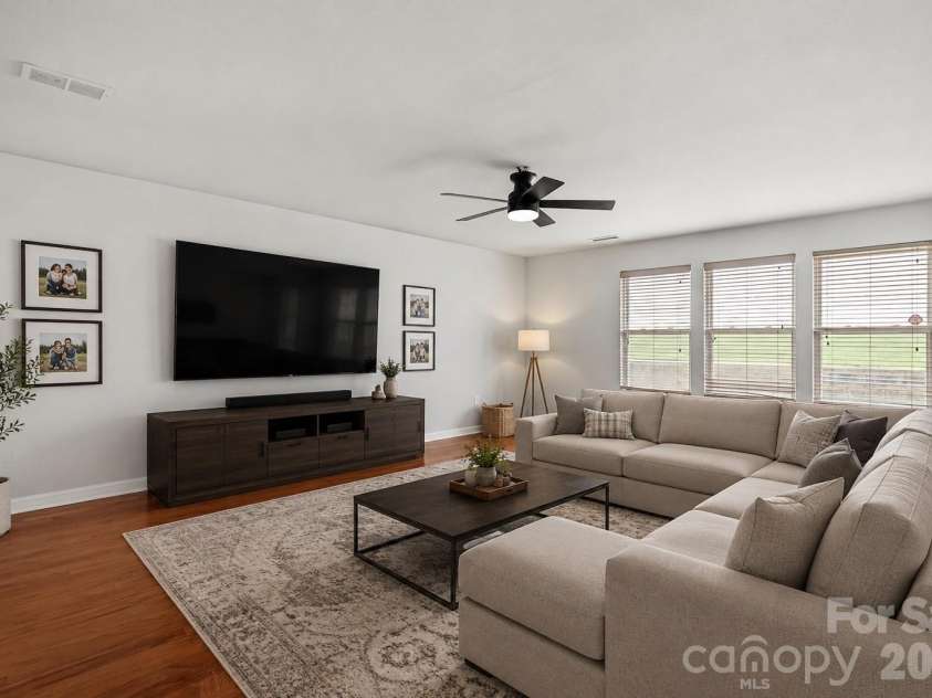 3272 Table Rock Drive, Gastonia, NC 28052.  MLS# CAR4385493, YatesRealty ID 25761. VIRTUALLY STAGED family room