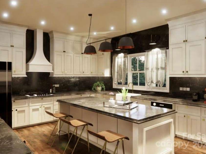 Lot 1 Country Estates Drive, Waxhaw, NC 28173.  MLS# CAR4276299, YatesRealty ID 25764. Kitchen and Breakfast Bar of Proposed Modern Farmhouse