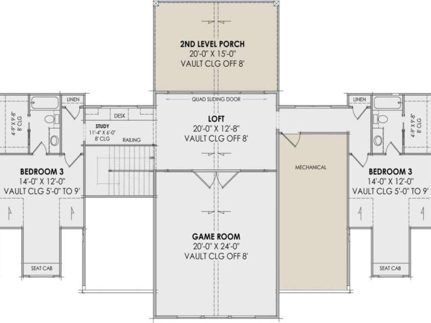 Lot 2 Country Estates Drive, Waxhaw, NC 28173.  MLS# CAR4276573, YatesRealty ID 25765. The upper level of this home offers a perfect balance of comfort and versatility, featuring two spacious secondary bedrooms—each with vaulted ceilings, walk-in closets, and access to full baths. A large game room 