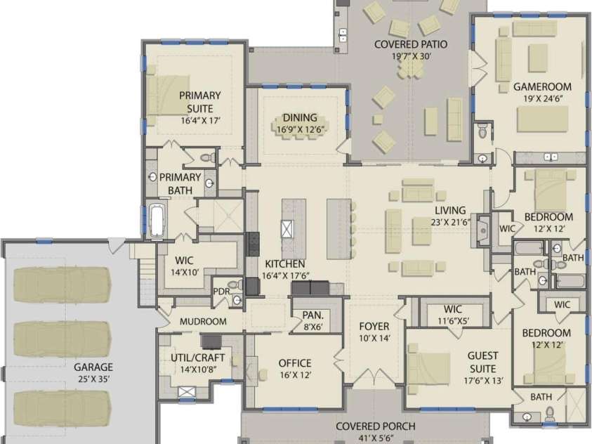 Lot 4 Country Estates Drive, Waxhaw, NC 28173.  MLS# CAR4278303, YatesRealty ID 25767. This thoughtfully designed single-story layout offers four spacious bedrooms, including a luxurious primary suite with a large walk-in closet and spa-like bath, plus a private guest suite ideal for visitors. The o
