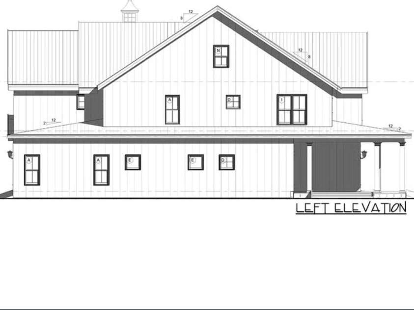 Lot 5 Country Estates Drive, Waxhaw, NC 28173.  MLS# CAR4278674, YatesRealty ID 25768. Extended rooflines, vertical siding, and well-placed windows balance privacy and natural light. Covered porch area adds architectural depth while enhancing outdoor living opportunities.