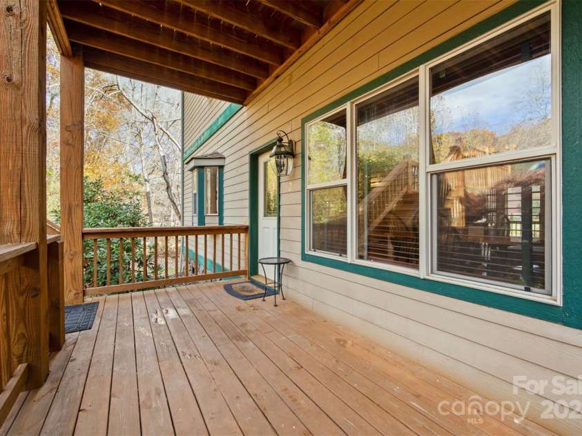 688 Olympic Drive, Whittier, NC 28789.  MLS# CAR4198933, YatesRealty ID 258. Front Deck