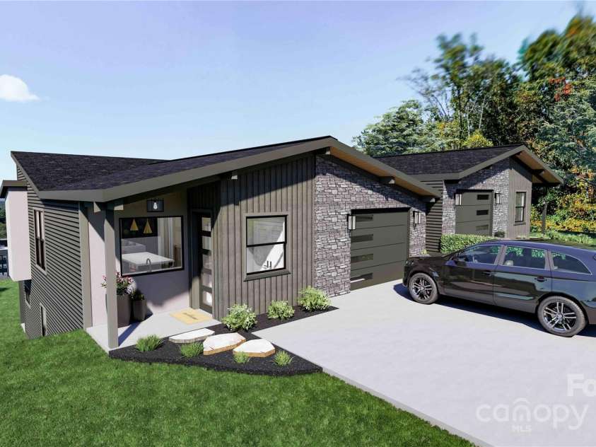 512 Sunset Villas Lane, Asheville, NC 28804.  MLS# CAR4320606, YatesRealty ID 2580. Front exterior rendering