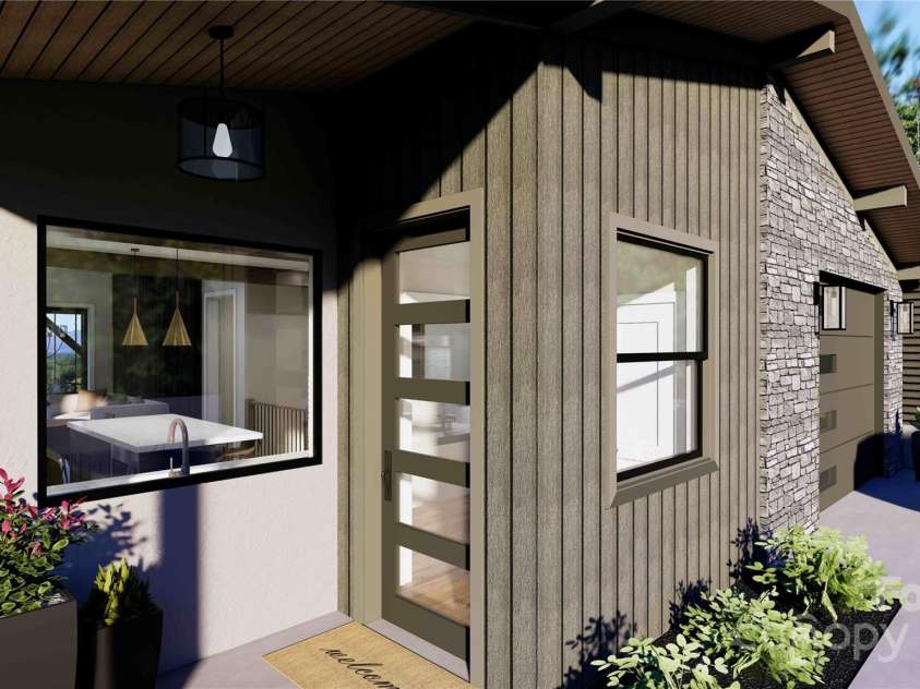 512 Sunset Villas Lane, Asheville, NC 28804.  MLS# CAR4320606, YatesRealty ID 2580. Front exterior rendering