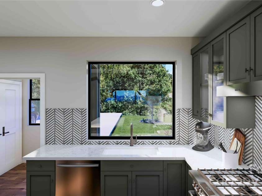 512 Sunset Villas Lane, Asheville, NC 28804.  MLS# CAR4320606, YatesRealty ID 2580. Kitchen rendering