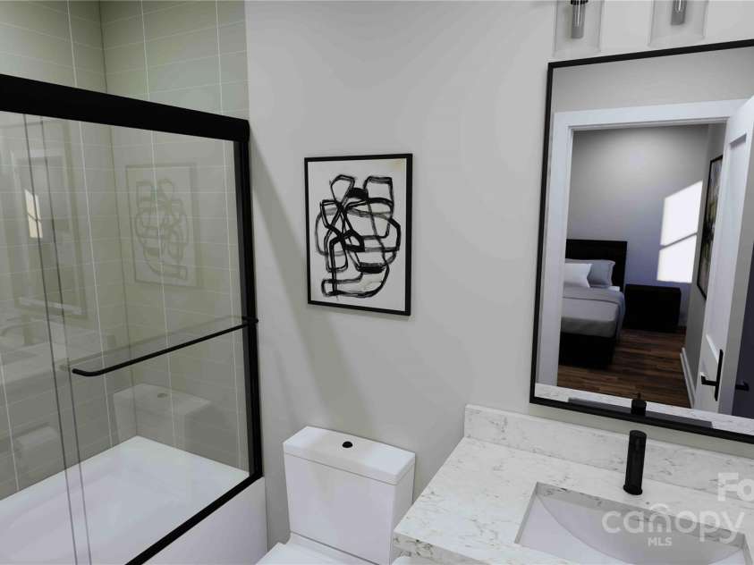 512 Sunset Villas Lane, Asheville, NC 28804.  MLS# CAR4320606, YatesRealty ID 2580. Lower bathroom 2 rendering