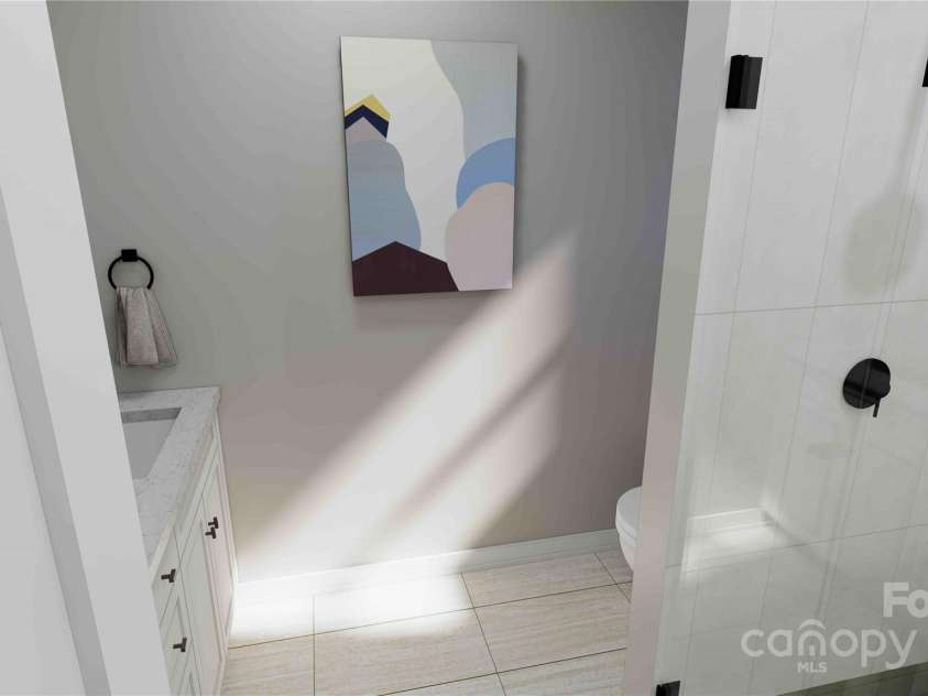 512 Sunset Villas Lane, Asheville, NC 28804.  MLS# CAR4320606, YatesRealty ID 2580. Primary bathroom rendering