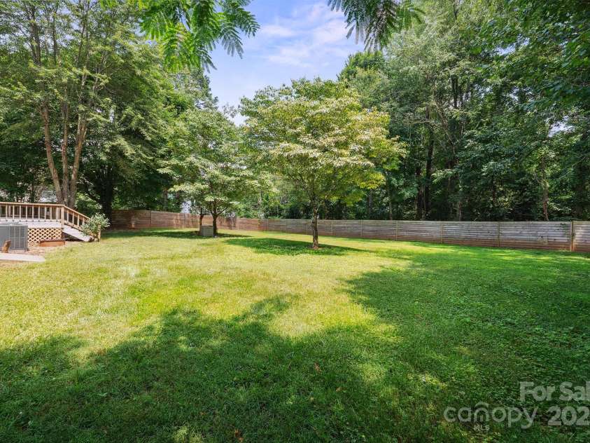 10206 Washam Potts Road, Cornelius, NC 28031.  MLS# CAR4273009, YatesRealty ID 25825. Expansive and Fenced Backyard