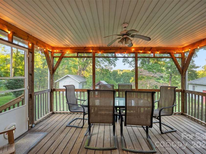 163 Pisgah View Road, Asheville, NC 28806.  MLS# CAR4294494, YatesRealty ID 2584. Screened in back porch
