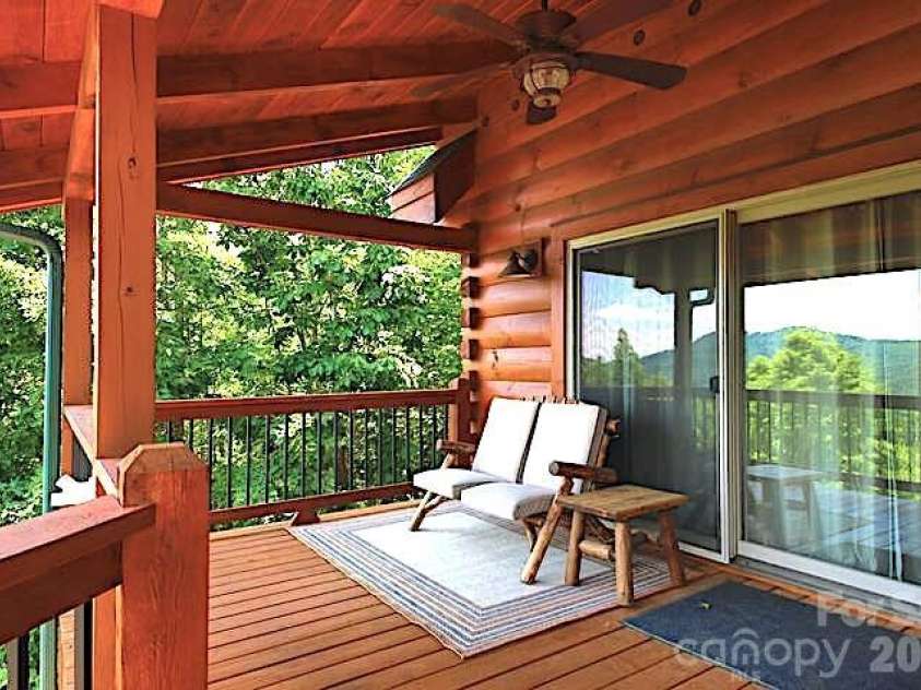 53 Osprey Lane, Nebo, NC 28761.  MLS# CAR4377357, YatesRealty ID 25865. Deck off of master bedroom