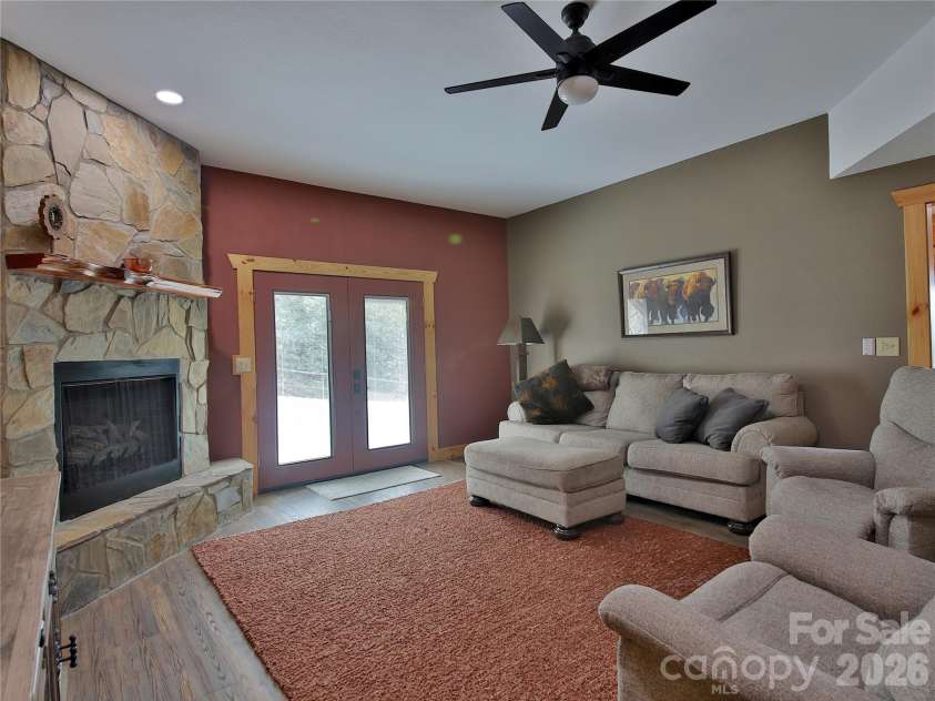 53 Osprey Lane, Nebo, NC 28761.  MLS# CAR4377357, YatesRealty ID 25865. Lower level family room