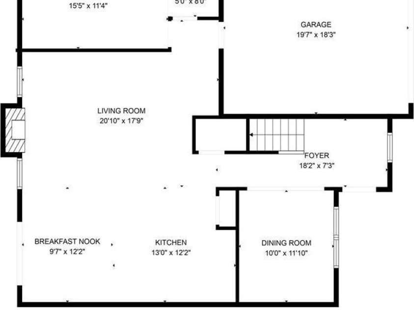 1203 Guadalupe Lane, Charlotte, NC 28214.  MLS# CAR4362862, YatesRealty ID 25873. First Floor Plan