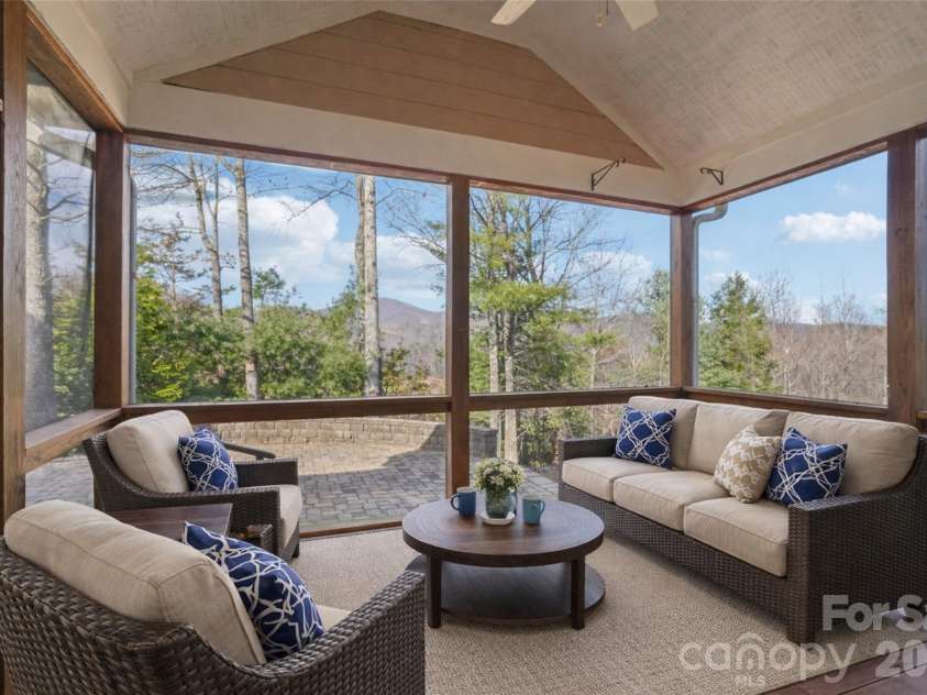 959 Silverglen Way, Hendersonville, NC 28792.  MLS# CAR4326681, YatesRealty ID 2588. Virtual Staging Outdoor Screened Porch