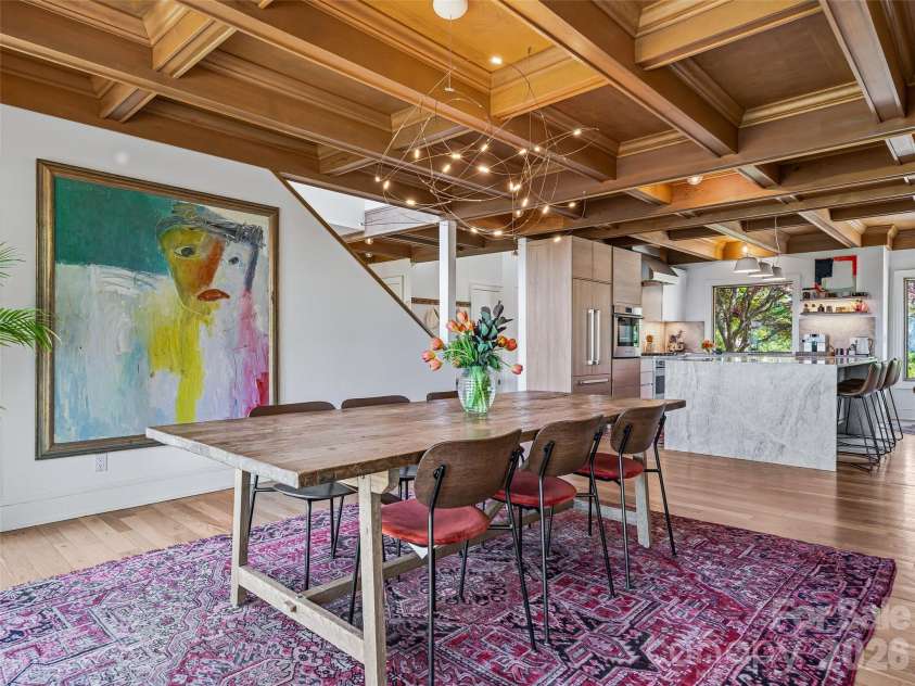 100 Big Spring Drive, Asheville, NC 28804.  MLS# CAR4375270, YatesRealty ID 25890. Open concept floor plan makes for a seamless hosting experience.