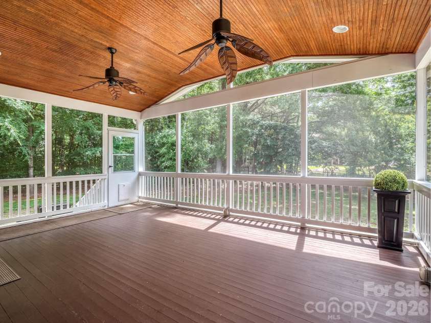 9205 Belmont Lane, Waxhaw, NC 28173.  MLS# CAR4381231, YatesRealty ID 25906. Large screened porch
