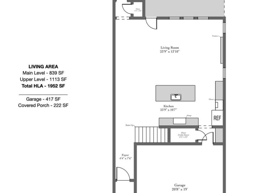 572 Sweet Birch Park Lane, Black Mountain, NC 28711.  MLS# CAR4260117, YatesRealty ID 25911. Main level floorplan