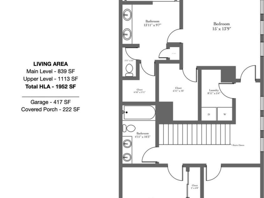 572 Sweet Birch Park Lane, Black Mountain, NC 28711.  MLS# CAR4260117, YatesRealty ID 25911. Upper level floorplan