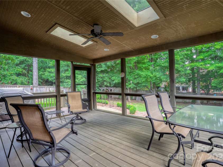 10405 Lady Grace Lane, Charlotte, NC 28270.  MLS# CAR4273475, YatesRealty ID 25913. BACK SCREENED PORCH
