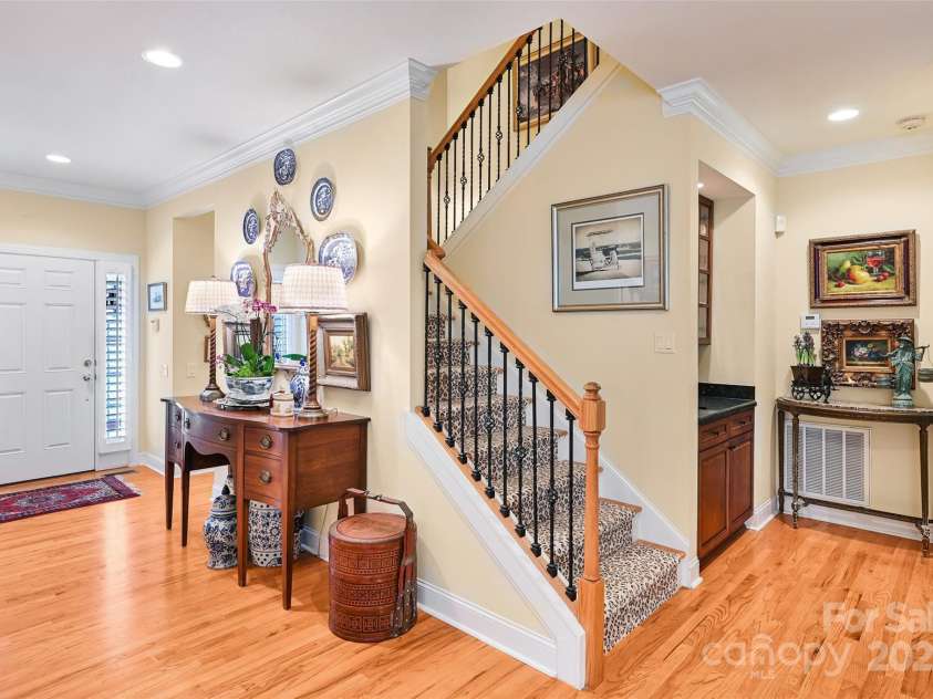 43 Towne Place Drive, Hendersonville, NC 28792.  MLS# CAR4276798, YatesRealty ID 25921. Stairs to upper level