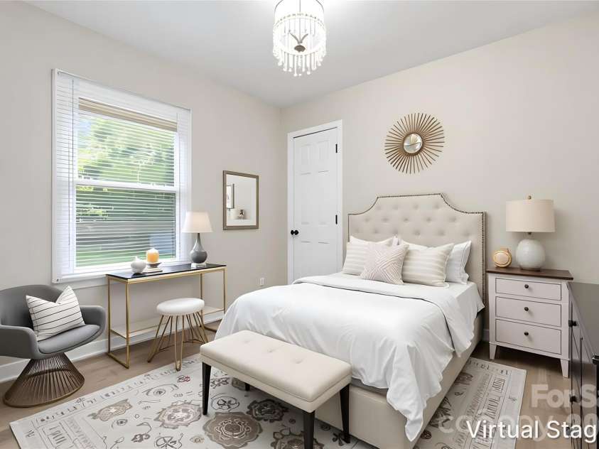 364 Leafmore Drive, Charlotte, NC 28213.  MLS# CAR4384246, YatesRealty ID 25936. Walking into the third bedroom (virtually staged & enhanced).