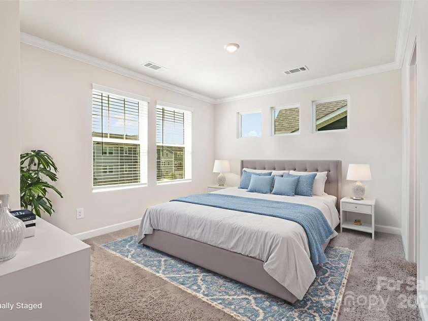 7012 Bryce Avenue, Charlotte, NC 28217.  MLS# CAR4269168, YatesRealty ID 25946. Primary bedroom virtually staged