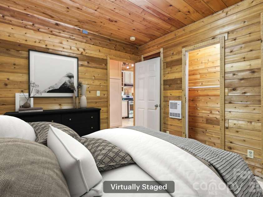 98 Sparkling Springs Road, Fairview, NC 28730.  MLS# CAR4376359, YatesRealty ID 25953. Virtually Staged Bedroom