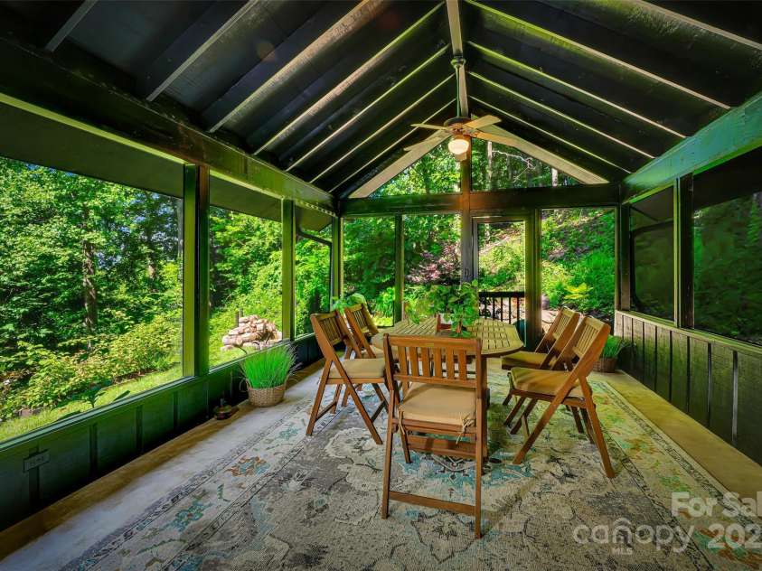 100 Ballantree Drive, Asheville, NC 28803.  MLS# CAR4277967, YatesRealty ID 25963. Screened in Porch - Can You Smell That Mountain Air?