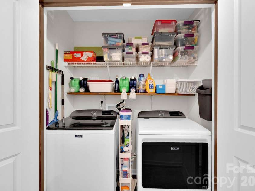 2006 Greenbrook Trail, Dallas, NC 28034.  MLS# CAR4372375, YatesRealty ID 25969. Generous Laundry Closet with storage