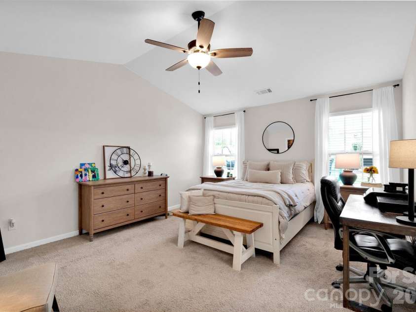 2006 Greenbrook Trail, Dallas, NC 28034.  MLS# CAR4372375, YatesRealty ID 25969. Primary Bedroom with Vaulted Ceilings