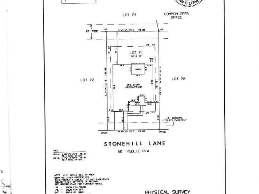5038 Stonehill Lane, Matthews, NC 28104.  MLS# CAR4384490, YatesRealty ID 25978. 
