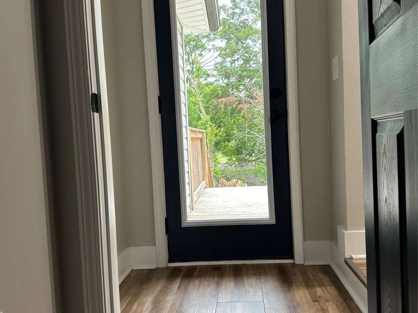 423 Rhyne Street, Dallas, NC 28034.  MLS# CAR4255293, YatesRealty ID 25988. Back Door to Deck