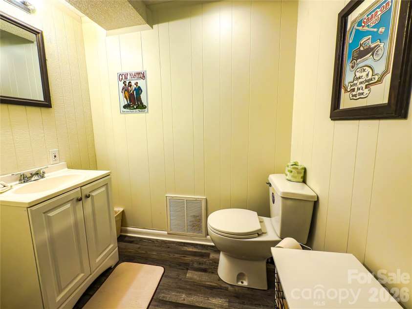 222 West Lake Drive, Lake Lure, NC 28746.  MLS# CAR4294335, YatesRealty ID 2601. Lower level bathroom