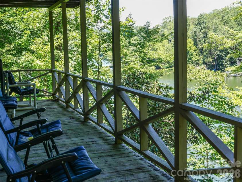 222 West Lake Drive, Lake Lure, NC 28746.  MLS# CAR4294335, YatesRealty ID 2601. Lower Level Deck