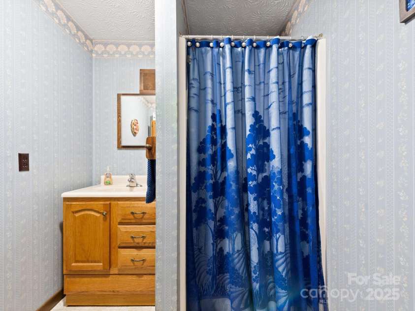 1400 Watershed Road, Mars Hill, NC 28754.  MLS# CAR4280588, YatesRealty ID 26016. Full bath with shower downstairs.