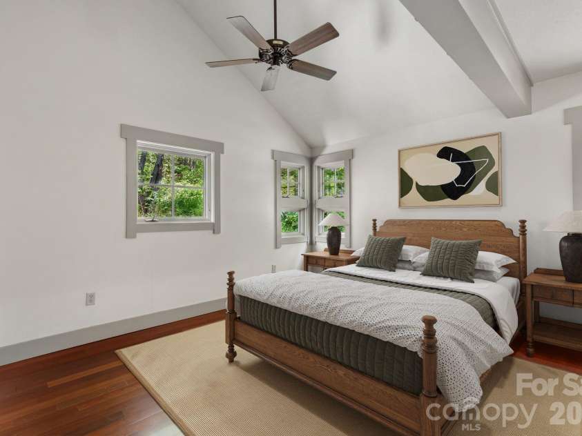 144 Pegg Road, Barnardsville, NC 28709.  MLS# CAR4374425, YatesRealty ID 26033. Virtually Staged Bedroom on Main