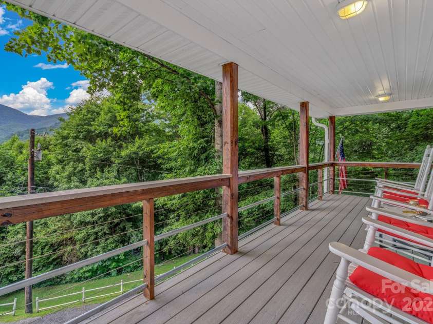 535 Rocky Top Road, Maggie Valley, NC 28751.  MLS# CAR4277929, YatesRealty ID 26043. Views from your front porch
