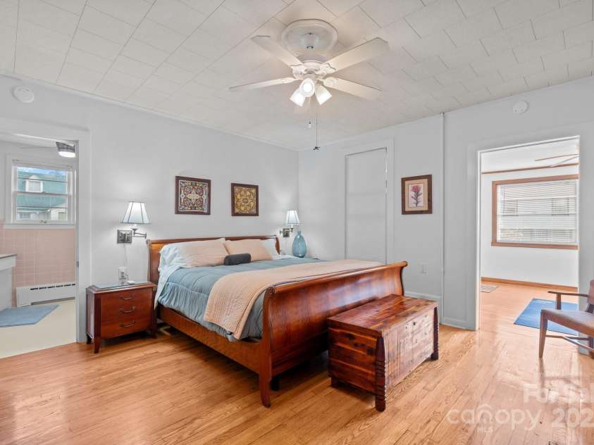 133 Lawson Street, Hot Springs, NC 28743.  MLS# CAR4277872, YatesRealty ID 26044. Primary ground fl bedroom